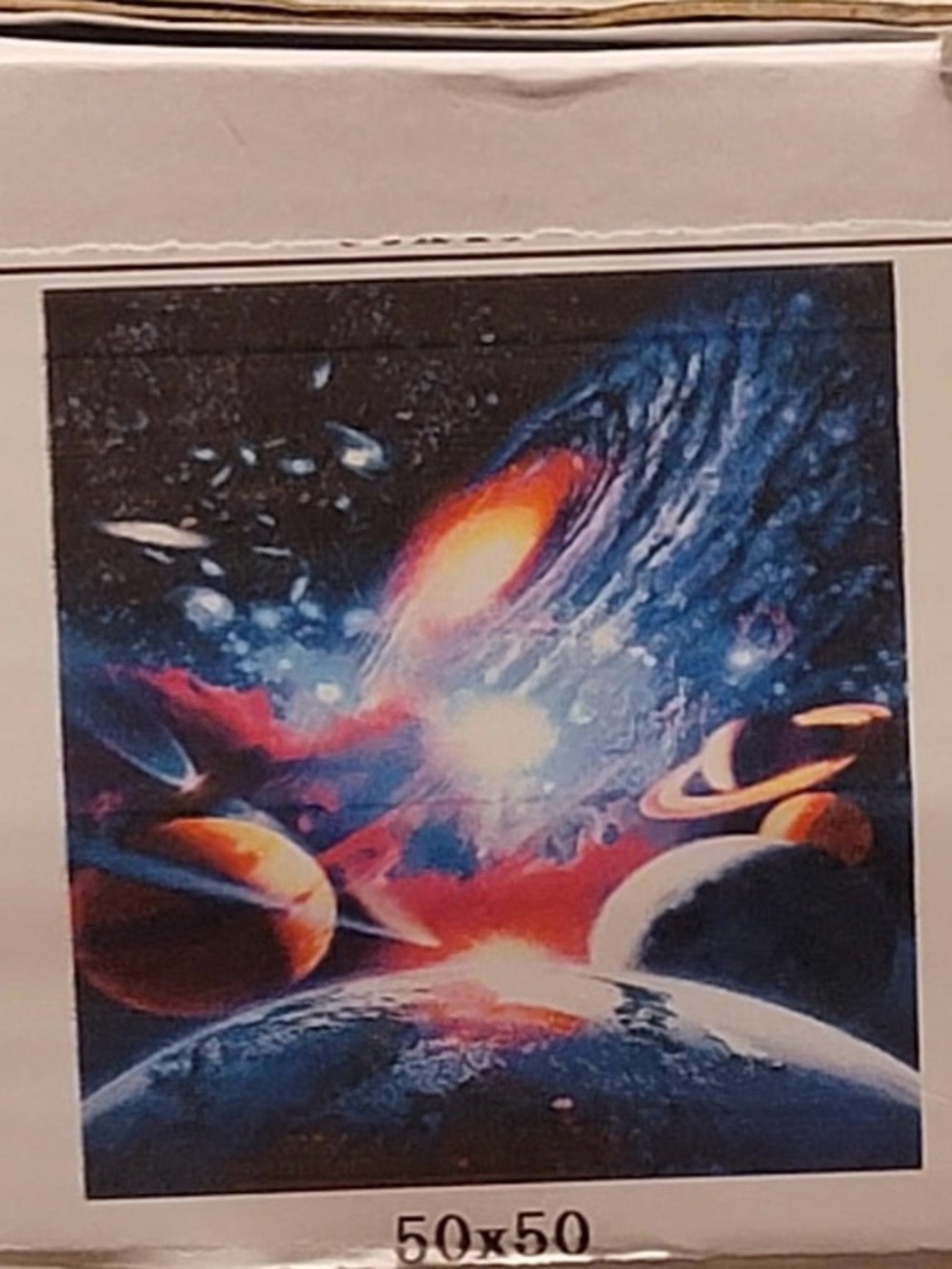 Diamond Painting Kit - 50x50 cm - square drills - “Life in the Cosmos”